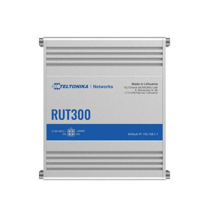 Teltonika RUT300 - Rugged industrial fast Ethernet router, 5 Ethernet ports, 2 configurable digital Inputs/Outputs, and 1 USB port. - CCTV Guru