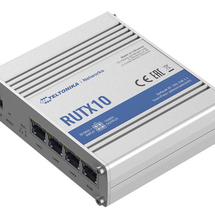 Teltonika RUTX10 - Industrial Ethernet Router/VPN/Firewall (NO - LTE) with Dual Band WiFi 5 802.11ac, Gigabit Ethernet and Bluetooth LE - CCTV Guru