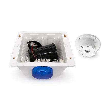 Secor SC03 CO T external alarm siren and blue strobe kit with tamper switch and horn speaker