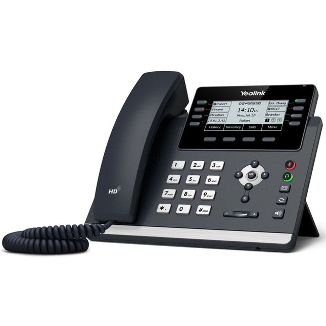 Yealink T43U 12 Line IP phone, 3.7' 360x160 pixel Graphical LCD with backlight, Dual USB Ports, POE Support, Wall Mountable, ( T42S ) - CCTV Guru