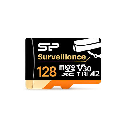 SP Surveillance 128GB microSDXC memory card V30 A2 for CCTV security cameras and continuous video recording