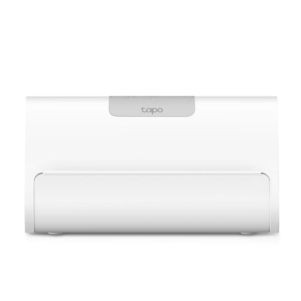 Close-up of the Tapo H500 CentralHub showing the expandable local storage bay designed for secure, subscription-free security camera video recording.