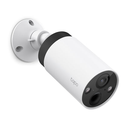 TP-Link Tapo C420 wire-free security camera mounted on an outdoor brick wall for home surveillance.