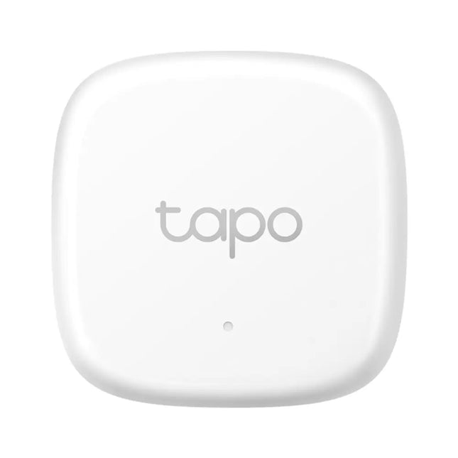 Tapo T310 Smart Temperature and Humidity Monitor by TP-Link, displaying live room climate readings.