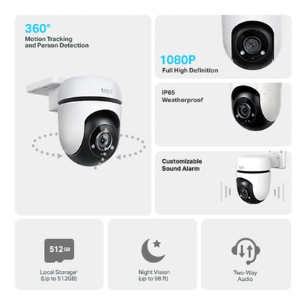 TP - Link Tapo Outdoor Pan/Tilt Security Wi - Fi Camera - TC40 - CCTV Guru