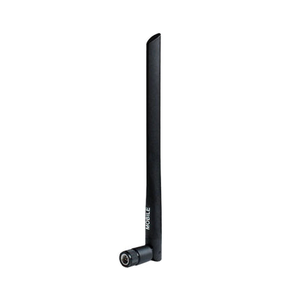 Teltonika Flyer PR1US440 compact 4G LTE cellular antenna in black featuring a 90-degree swivel joint and SMA male connector.