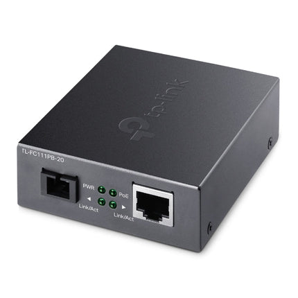 TP - Link TL - FC111PB - 20 10/100Mbps WDM Media Converter with 1 - Port PoE - IEEE 802.3u, 20KM, 1310 nm TX, 1550 nm RX - CCTV Guru