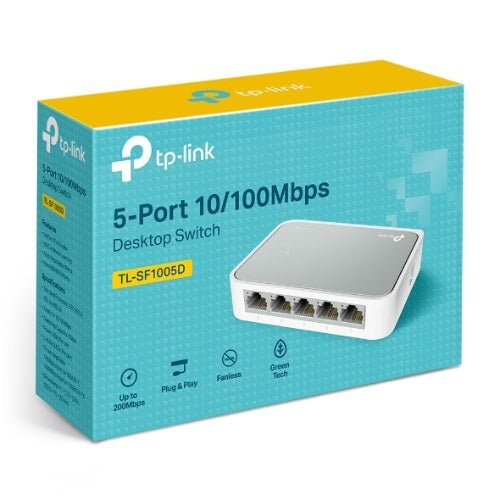 TP - Link SF1005D 5port Switch 10/100m Desktop Plastic Case - CCTV Guru