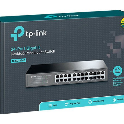 TP - Link TL - SG1024D 24 - Port Gigabit Desktop/Rackmount Unmanaged Switch energy - efficient Supports MAC Plug & play 48Gbps Switching Capacity - CCTV Guru
