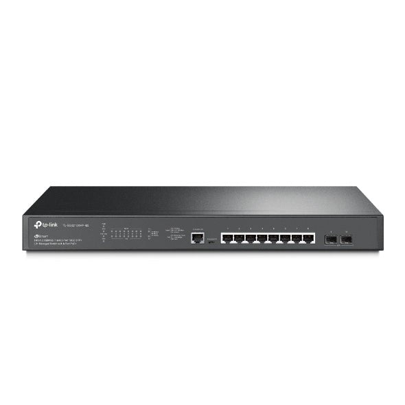TP - Link TL - SG3210XHP - M2 JetStream 8 - Port 2.5GBASE - T and 2 - Port 10GE SFP+ L2+ Managed Switch with 8 - Port PoE+ 2xFan Rack Mountable IGMP Snooping - CCTV Guru