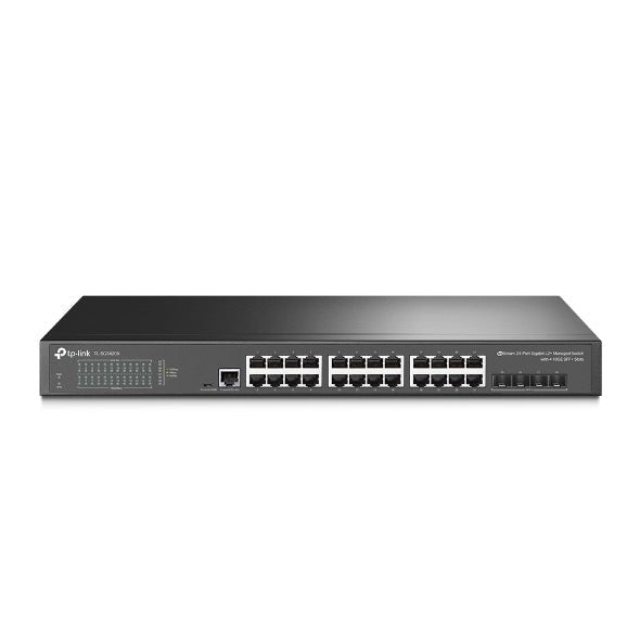 TP - Link TL - SG3428X JetStream 24 - Port Gigabit L2+ Managed Switch with 4 10GE SFP+ Slots IGMP Snooping OMADA Rack Mountable Fanless - CCTV Guru