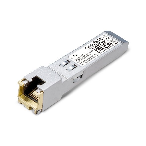 TP - Link TL - SM331T 1000BASE - T RJ45 SFP Module. 100m Reach Over UTP Cat 5e Or Above Cable, Supports 1000BASE - T, Supports TX Disable, Hot Swappable - CCTV Guru