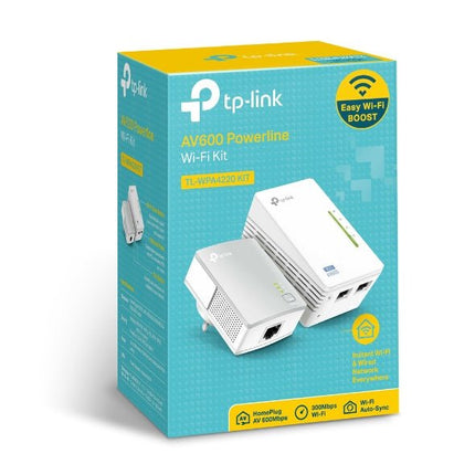 TP - Link TL - WPA4220KIT 300Mbps AV600 Wi - Fi Powerline Extender Starter Kit 600Mbps HomePlug AV 300Mbps Wireless 2x100Mbps LAN 2.4GHz 802.11bgn 300m rang NWTL - WPA4220KIT - CCTV Guru