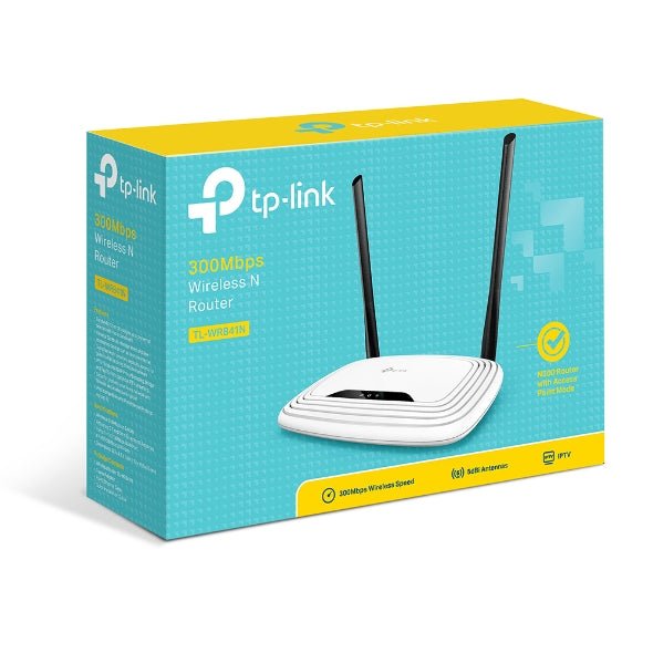 TP - Link TL - WR841N N300 Wireless N Router 2.4GHz (300Mbps) 4x100Mbps LAN 1x100Mbps WAN 802.11bgn 2x5dBi antennas ~TL - WR843N - CCTV Guru