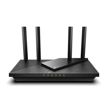 TP-Link Archer AX55 AX3000 Dual Band Gigabit Wi-Fi 6 Router with four high-performance antennas.