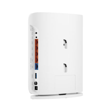 The TP-Link Archer BE450 Wi-Fi 7 router sitting on a desk in a contemporary smart home environment, delivering low-latency wireless internet.
