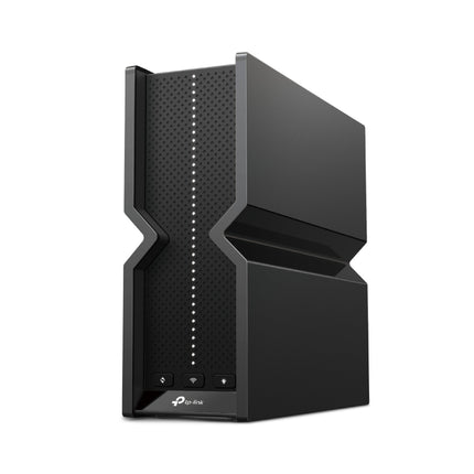 TP-Link Archer BE700 BE15000 tri-band Wi-Fi 7 router with sleek multi-antenna casing design.