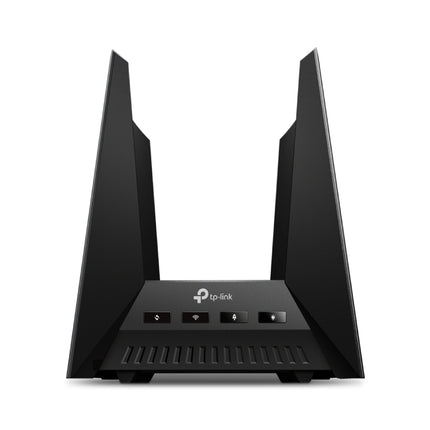 Rear panel of the Archer GE800 showing its high-speed dual 10G ports and dedicated wired gaming LAN interfaces.