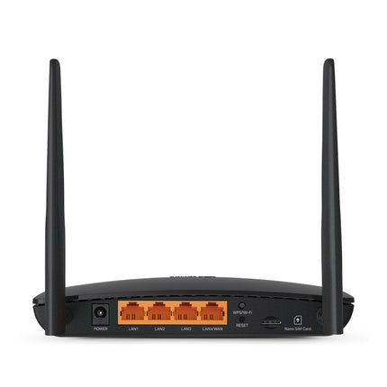 The TP-Link Archer MR402 LTE router setup on a desk, providing instant SIM-card-powered wireless broadband without a fixed line.