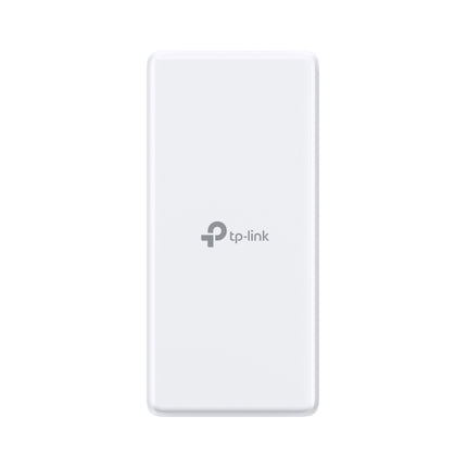 The rugged TP-Link Archer NX500-Outdoor router installed on an exterior building pole for optimized 5G reception.