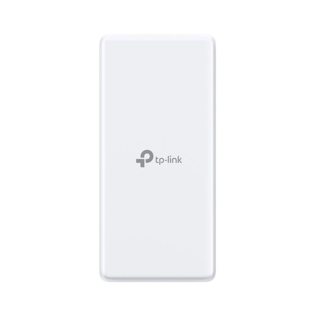 The rugged TP-Link Archer NX500-Outdoor router installed on an exterior building pole for optimized 5G reception.