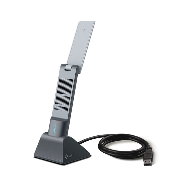 TP-Link Archer TX20UH AX1800 high gain Wi-Fi 6 USB adapter with dual high-gain antennas.