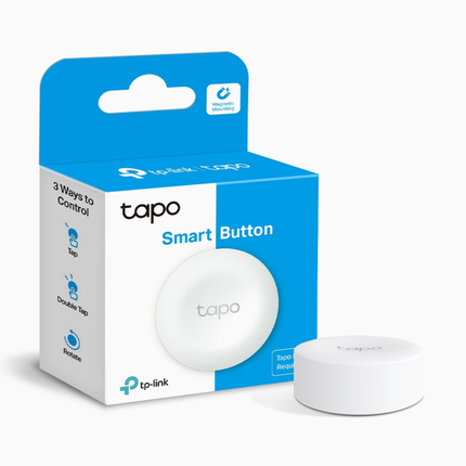 The official TP-Link Australia retail packaging box for the Tapo S200B Smart Button.