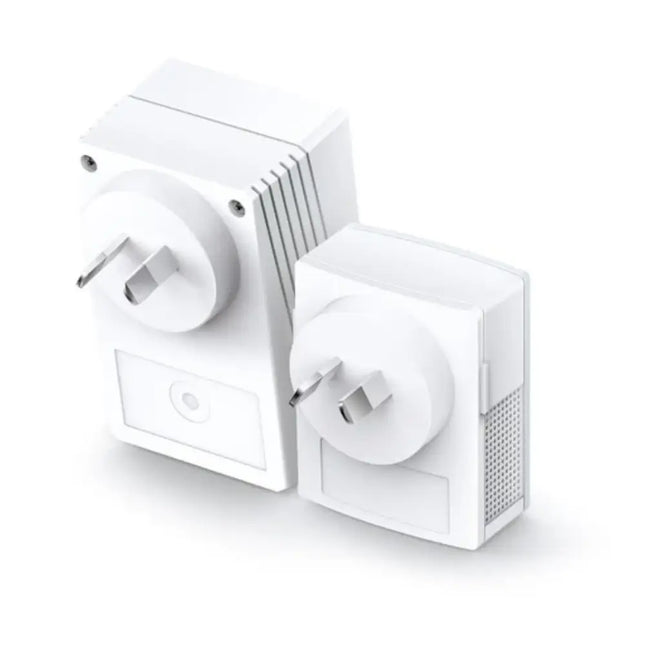 The official retail packaging box of the TP-Link AV600 Wi-Fi Powerline Starter Kit highlighting its 300Mbps wireless and 600Mbps powerline features.