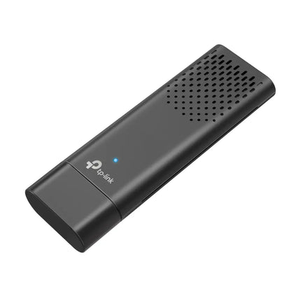 TP-Link Archer TX20U Wi-Fi 6 USB adapter showing its compact design for high-speed dual-band wireless internet.