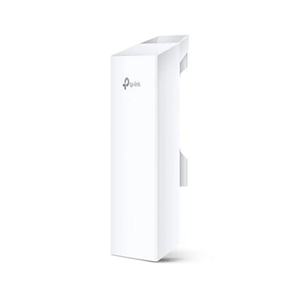 TP-Link CPE510 5GHz 300Mbps 13dBi outdoor wireless access point showing its sleek, weather-proof white enclosure.