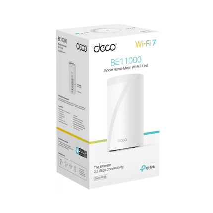 Setting up the TP-Link Deco BE65 BE11000 Wi-Fi 7 mesh system using the Deco smartphone app.
