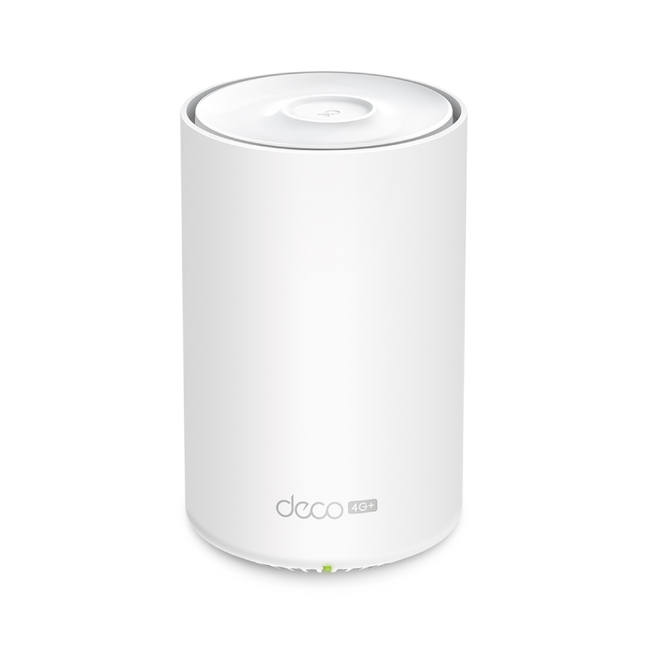 TP-Link Deco X50-4G AX3000 Whole Home Mesh WiFi 6 Gateway with built-in 4G+ SIM slot.
