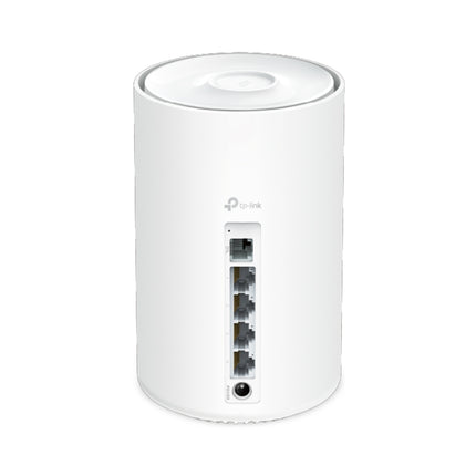 Rear view of the Deco X50-DSL showing the integrated DSL port and Gigabit Ethernet ports for NBN connections.