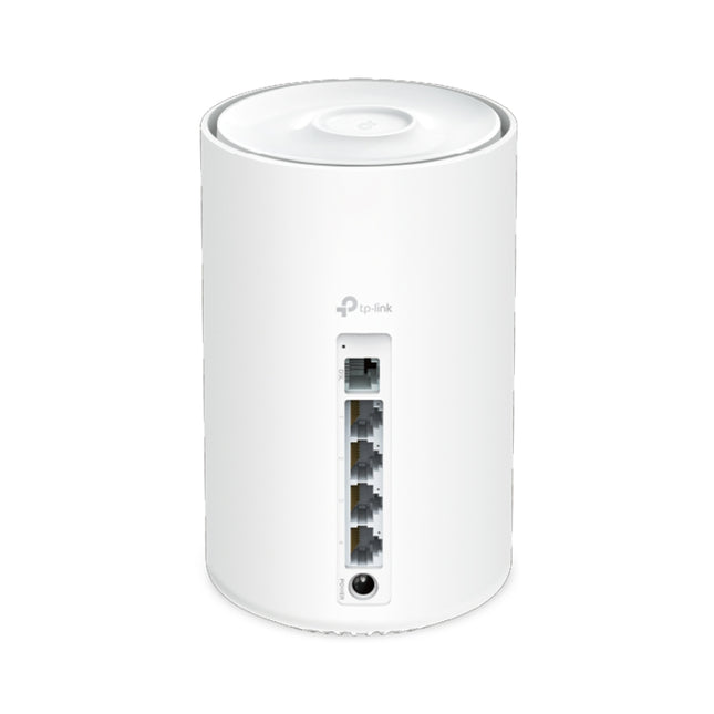 Rear view of the Deco X50-DSL showing the integrated DSL port and Gigabit Ethernet ports for NBN connections.
