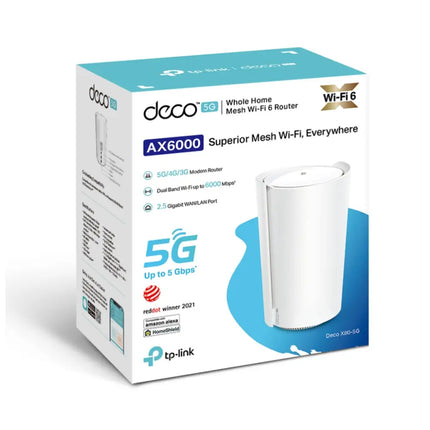 Official retail packaging box for the TP-Link Deco X80-5G Whole Home Wi-Fi 6 Gateway, Australian edition.