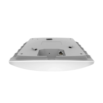 The included plastic ceiling and wall installation mounting bracket plate alongside screws for the TP-Link EAP115 enterprise access point.