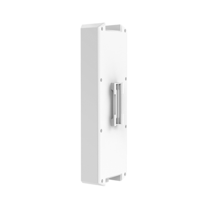 Close-up of the TP-Link EAP650-Outdoor AX3000 AP, highlighting its powerful smart antennas for wide outdoor signal coverage.