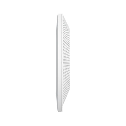 TP-Link Omada EAP683 UR business access point neatly mounted on a modern corporate office ceiling.