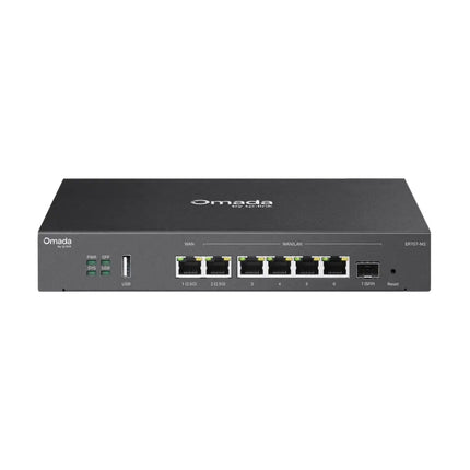 TP-Link ER707-M2 Omada Multi-Gigabit VPN Gateway featuring dual 2.5G ports for ultra-fast enterprise and business connectivity.