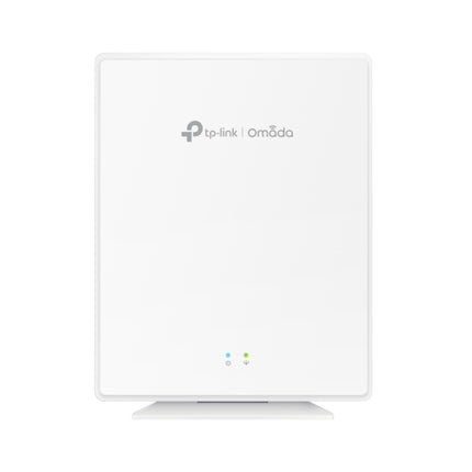 TP-Link Omada EAP610GP-Desktop AX1800 Wi-Fi 6 Desktop GPON Access Point in white.