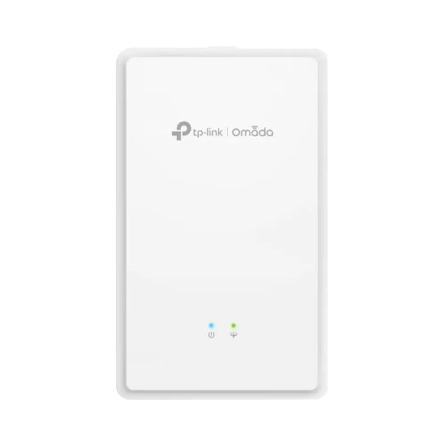 TP-Link Omada EAP615GP-Wall AX1800 Wi-Fi 6 wall plate GPON access point designed for hotel rooms and student accommodation.