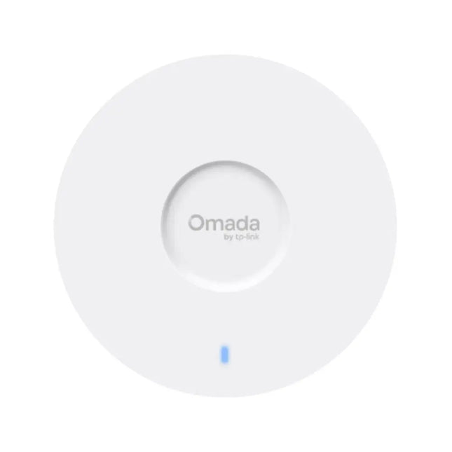TP-Link Omada EAP653 AX3000 ceiling mount Wi-Fi 6 access point in a compact, ultra-slim white circular chassis.