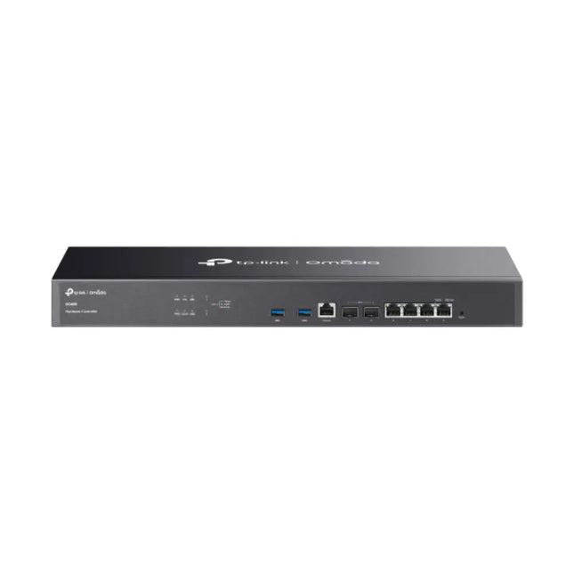 TP-Link Omada OC400 Enterprise SDN Hardware Controller featuring a standard 1U rackmount gray metal chassis with front status LED indicators.