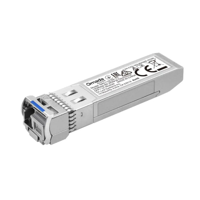 TP-Link Omada SM5110LSA-10 10GBase-BX WDM Bi-Directional SFP+ LC module for single-mode fiber up to 10km.