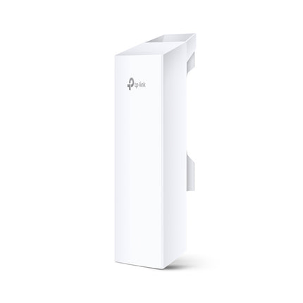 Front view of the tall, weatherproof white TP-Link Pharos CPE510 5GHz 13dBi outdoor directional access point.