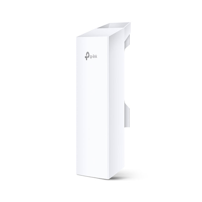 Front view of the tall, weatherproof white TP-Link Pharos CPE510 5GHz 13dBi outdoor directional access point.