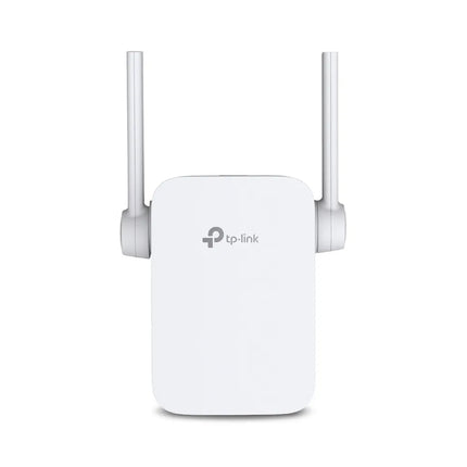The bottom view of the RE205 range extender highlighting the Fast Ethernet port, which allows the device to function as a wireless access point for wired devices.