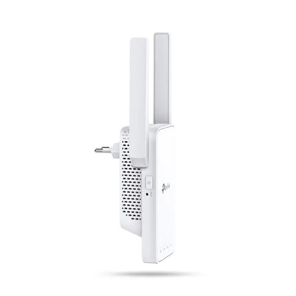 Bottom angle of RE315 extender showing the 10/100M Fast Ethernet port for wired devices.