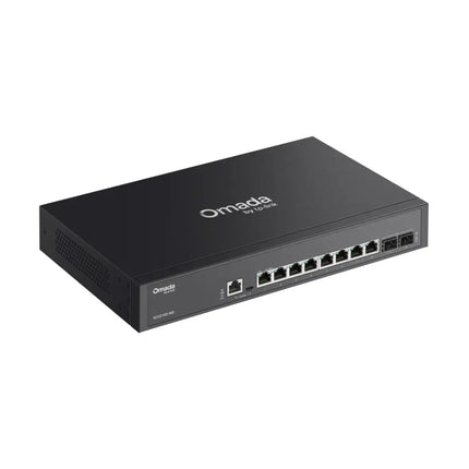 TP-Link Omada SG3210X-M2 multi-gigabit switch integrating with the Omada SDN software-defined networking platform.