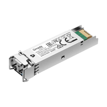 TP-Link Omada SM311LS 1000Base-LX Single-Mode Fiber Mini GBIC SFP module with a durable metal housing